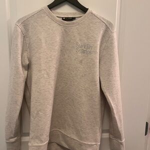 Sunday Scaries Embroidered Grey Crewneck